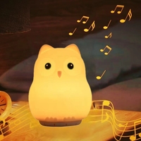 Portable rvb changeant Led veilleuse licorne capteur tactile intelligent musique haut-parleur lampe bébé repos Machine à son pour les enfants