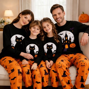 Custom <strong>Family</strong> Pajamas Halloween <strong>Family</strong> <strong>Matching</strong> Pajamas Set Holiday Printed Cotton Sleepwear <strong>Pj</strong> Set - Product Image 3
