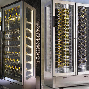 Customized Stainless Steel Wine Cabinet Display Frame Wine Rack Cabinet Living Room Bar Wine Cabinet