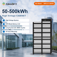 Système de stockage d'énergie solaire commercial haute tension ASGOFT 200kW 150KW 50KWH 500KWH, onduleur ESS 512V 716.8V, batterie au lithium BYD
