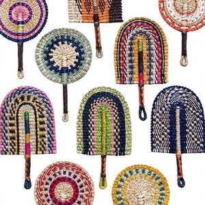 Abanico de Mano de Pasto Marino GREENCRAFT al por Mayor, Material Natural, Artesanía Fina, Abanico Decorativo para Acción de Gracias, Navidad y Año Nuevo, NUEVO - Product Image 1