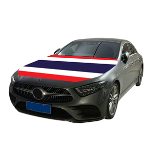 Housse de capot de voiture avec drapeau de Thaïlande, housse de capot de moteur de voiture avec drapeau, vente en gros, personnalisable, résistante à l'usure et durable - Product Image 2
