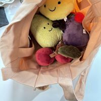 Ensemble de porte-clés en peluche mignons fruits et légumes : banane, poire, aubergine, cerise, citron – Poupées en peluche Kawaii, pendentifs de sac, cadeau