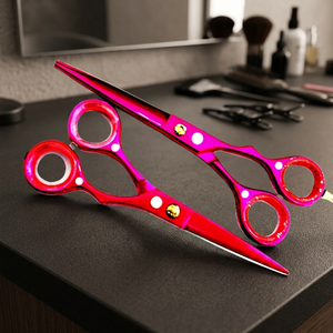 ASAP 2026 Ciseaux de barbier professionnels en acier poudré de 6 pouces, à manche long, pour droitiers, 30 dents, écologiques, logo personnalisé - Product Image 5