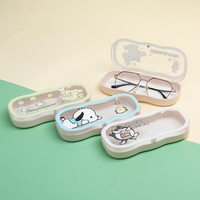 Étui à lunettes en plastique mignon de style dessin animé, boîte à lunettes portable, étui à lunettes pour enfants, étui à lunettes en plastique avec impression personnalisée, étuis à lunettes de soleil