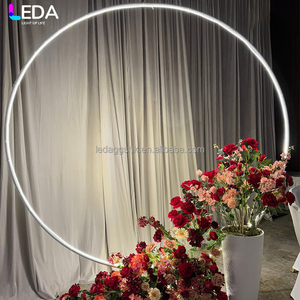 Decoración LEDA para Bodas y Eventos, Moderna, Simple, Redonda, Blanca, de Metal y Hierro - Product Image 4