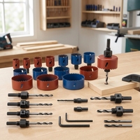 Kit de scies cloches bi-métalliques HSS avec mandrins pour le perçage du métal