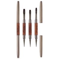 Stylo marqueur professionnel double embout en bois de santal multifonctionnel pour nail art, application fluide, vente en gros