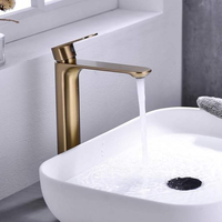 Robinet de lavabo Purorigin moderne en acier inoxydable poli avec capteur tactile, monocommande, à poser sur le comptoir, avec cartouche céramique, pour usage hôtelier