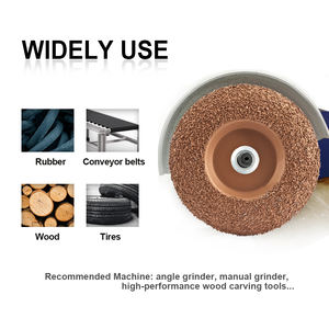 #40/60 vuoto brasato in carburo di tungsteno mola levigatura del legno intaglio sagomatura del disco in gomma macinazione disco smerigliatrice angolare - Product Image 3
