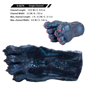 Masturbatore <span class=keywords><strong>Maschile</strong></span> GEEBA a Forma di Piedi di <span class=keywords><strong>Volpe</strong></span>, Vagina Tascabile in Silicone, Masturbatore Fetish a Forma di Piedi Alieni per Uomini - Product Image 3