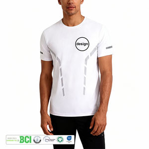 เสื้อวิ่งถักแบบสั่งทำโลโก้ OEM ขายส่ง แห้งเร็ว พิมพ์ลายด้วยเทคนิค Discharge ระบายอากาศได้ดี เหมาะสำหรับงานมาราธอน ทีมงาน ชมรม และงานส่งเสริมการขาย - Product Image 1