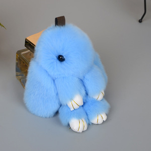 Porte-clés en peluche lapin en peluche peluche animal en peluche avec boule à pompon accessoire pour sac à main breloque - Product Image 2