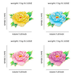 Значки YINI в стиле пионов из цинкового сплава – яркие цветочные значки с УФ-печатью, долговечные коллекционные изделия для любителей цветов, идеальный подарок и украшение - Product Image 5