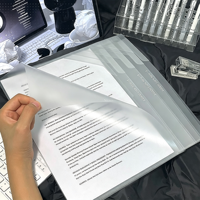 Porte-documents en forme de L avec déflecteur anti-chute amélioré, épais, résistant à l'usure, grande capacité, organisateur de documents pour étudiants et CV