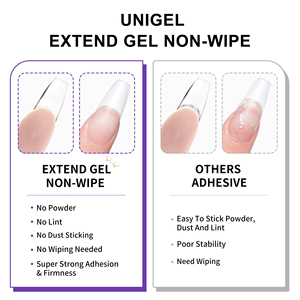 <span class=keywords><strong>UNIGEL</strong></span> Gel Constructor de Uñas Sin Limpieza, Gel Reforzador Transparente Sin Polvo Pegajoso, Gel para Uñas OEM Personalizado al por Mayor 15ml - Product Image 3