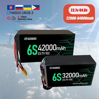 Batterie rechargeable QiQi Lithium Ion 6S 12S 14S 18S 42000mah 32000mah pour batterie de drone Uav Fpv