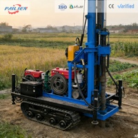Foreuse rotative hydraulique portable sur chenilles pour puits d'eau de 100m à 200m avec démarrage électrique