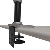 Support de bureau pour trois moniteurs, réglable en hauteur, bras triple pour 3 moniteurs avec support de bureau en alliage d'aluminium