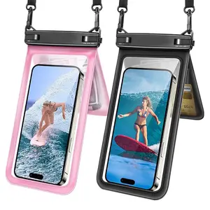 Double Bag Cell Phone Waterproof Crossbody Pouch Universal PVC Dry Bag Waterproof Phone Bag