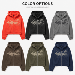 Sudadera Polar con Capucha y Cremallera para Hombre, de Lujo, de Felpa, Piel Sintética, de Alta Moda - Product Image 3
