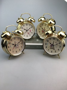 Reloj despertador de timbre de metal, campana grande, reloj Vintage de oro antiguo, reloj de Escaneo Silencioso de doble timbre - Product Image 2