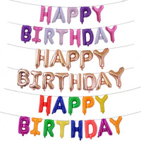 [Hengyue] HYHB014 Ensemble de ballons Joyeux Anniversaire, ballons décoratifs de fête de style américain imitation, pour anniversaire, Saint-Valentin