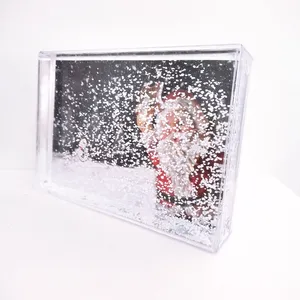 Cadre photo à paillettes de Sublimation 4x6 pouces, cadre ps shake avec eau pour cadeau de noël, offre spéciale