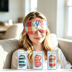 Maßgefertigte Seidenähnliche Schlafmaske Bedruckte Weiche Lichtblockierende Augenmaske für Reisen Nickerchen Nachtschlaf - Product Image 2