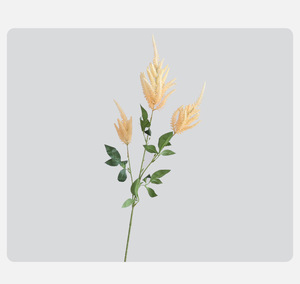 3-Headed Flocked <b>Artificial</b> Astilbe <b>Flower</b> Stem <b>Silk</b> Realistic False Spirea Spray for Home Wedding Floor Decoration - Product Image 6