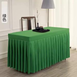 Custom 6 Feet Square 100% Polyester Woven Spandex Washable <b>Table</b> Cover for Weddings Events Hotels Outdoor Branding Applications - Product Image 3