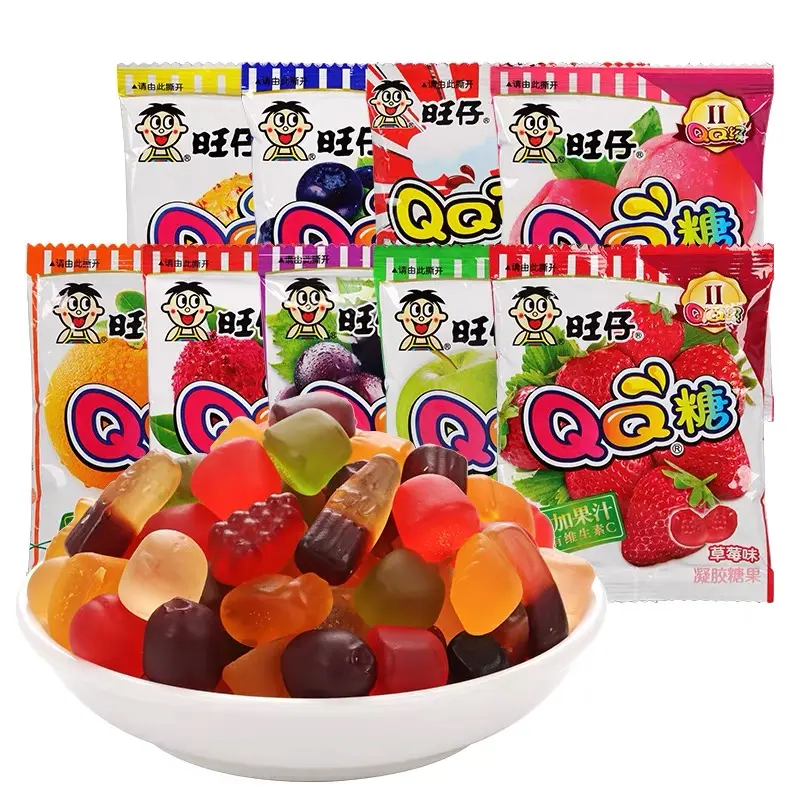 Preço de fábrica 50g Suco De Frutas Gummy Candy Sour Powder Fudge Soft Chewy Fruit Candy