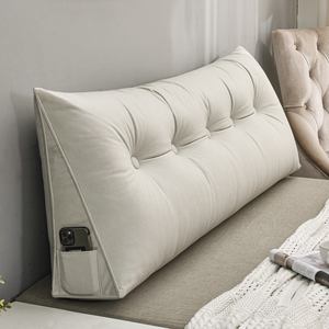 Coussin de <span class=keywords><strong>traversin</strong></span> de soutien de corps de dossier avec la couverture démontable longue tête de lit <span class=keywords><strong>triangulaire</strong></span> - Product Image 5