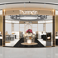 Kiosque de maquillage en bois personnalisable M & S avec éclairage LED Conceptions modernes pour vitrine d'affichage de cosmétiques