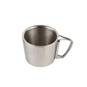 12OZ paslanmaz çelik çift duvar kahve fincanı ile geri dönüştürülebilir katlanabilir salıncak kolları BPA ücretsiz Tumbler kamp kahve kupa