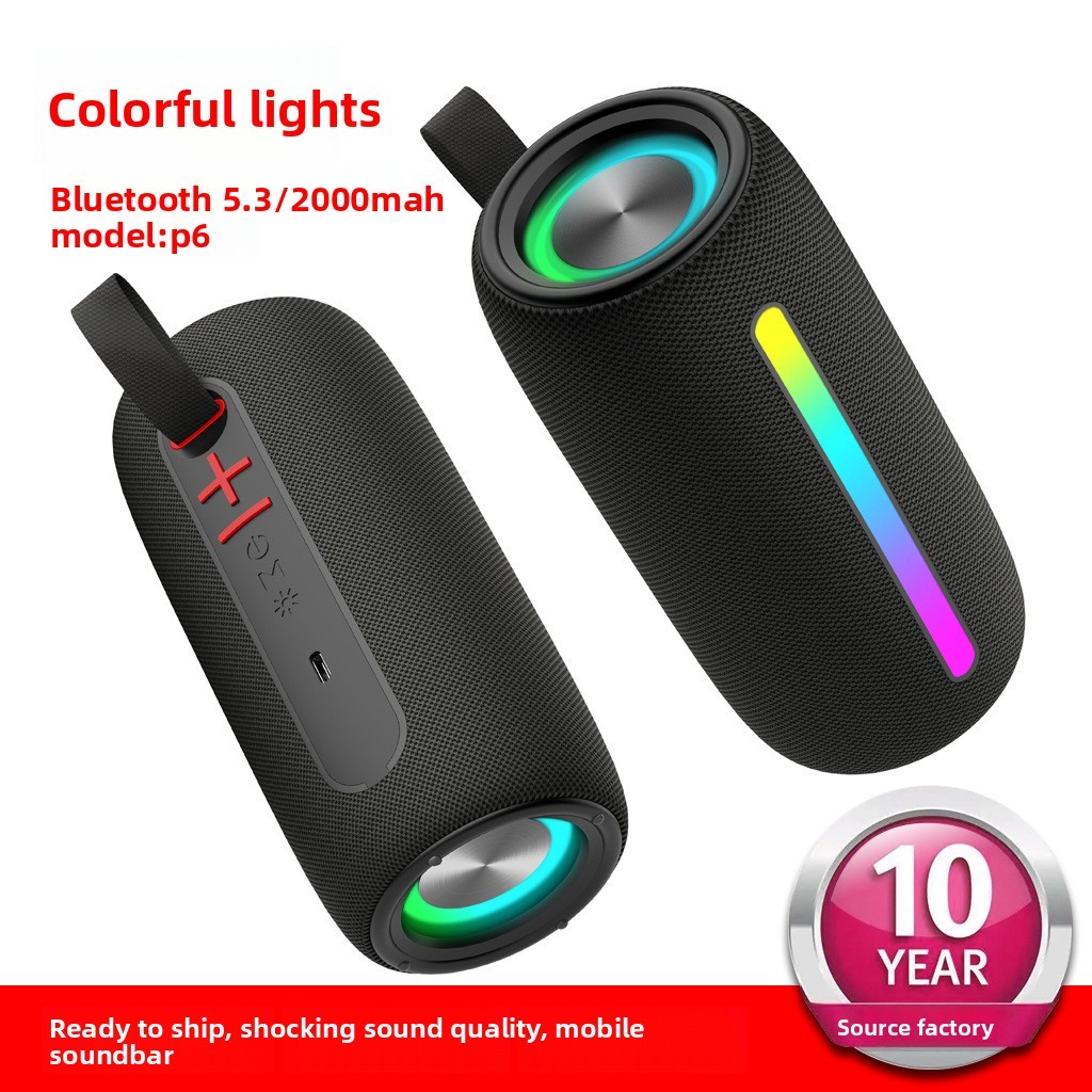 Built-in Lithium Battery RGB Atmosphere 5-10W Enhanced Bass Fabric Bluetooth Speaker for Desktop Laptop · image 2