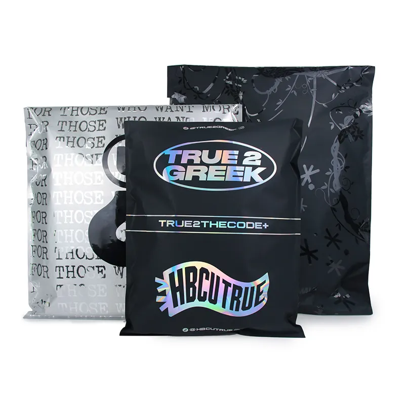 Self Adhesive Poly Mailer Custom Fit Clothing Packaged Bag Holographic Packaging Envelopes Print Shipping Mailers