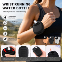 Botella de Agua Deportiva de Silicona, Portátil, para Montar en el Brazo, para Ciclismo, Running y Ejercicio al Aire Libre