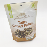 Pochette à fermeture éclair mate personnalisée, sachet Doypack refermable de qualité alimentaire pour l'emballage de collations et de café