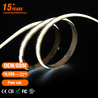 Bande lumineuse LED COB à découpe libre DC12V 324LED/M 8MM 8W/M IP20 IP65 Dimmable Flexible pour Salon Chambre