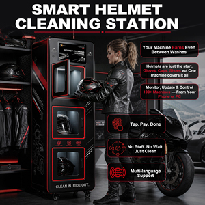 Máquina expendedora automática de limpieza de cascos de motocicleta de triple cámara con esterilización y limpieza en seco, habilitada para SDK y gestión basada en la nube - Product Image 3