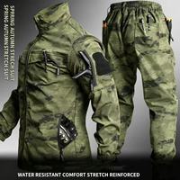 Veste tactique camouflage pour homme, fermeture éclair intégrale, légère, pour la chasse en plein air, coupe-vent camouflage