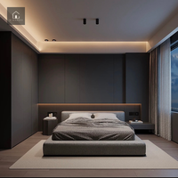 XINGRUO Armoire sur mesure de style minimaliste contemporain pour chambre à coucher, rangement pour appartement, hôtel, villa, projet