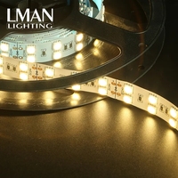Bande LED haute puissance adressable double ligne IP20 120leds/m DC 12V 24V SMD 5050 RGB