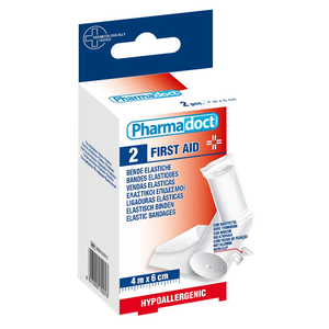 PHARMADOCT - SET DI 2 BENDE ELASTICHE IN COTONE 4M X 6CM - Product Image 1