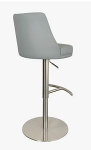 Modern Best-Selling Lightweight Luxury Bar <b>Stools</b> Stainless Steel Industrial Design Swivel Fixed Armrests <b>Leather</b> Cushion Bar - Product Image 2
