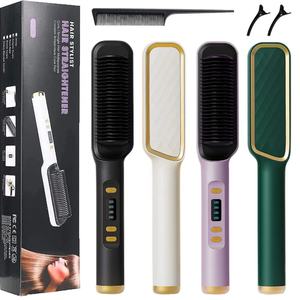 Plancha de Pelo Portátil 2 en 1 para Mujer, Plancha de Pelo Infrarroja Desmontable y Rizador de Pelo - Product Image 1