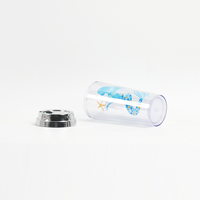 Nouvelle gourde portable de 450 ml à double paroi sans BPA, avec motif de dessin animé mignon et illustration pour enfants, idéale pour l'extérieur