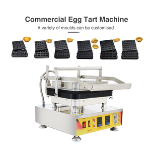 Machine à gaufrettes et tartelettes en acier inoxydable 304 à moules multiples, machine commerciale numérique à température constante pour la formation de croûtes de tartelettes aux œufs - Product Image 1