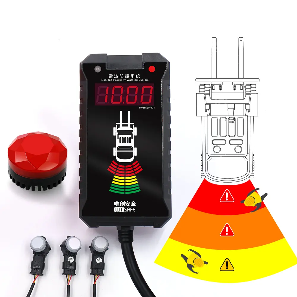 Véhicules industriels d'usine chariot élévateur capteur de collision alarme radar personnel système de détection de proximité avec radar à ultrasons